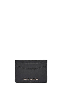 Porte-cartes à logo en cuir - Black