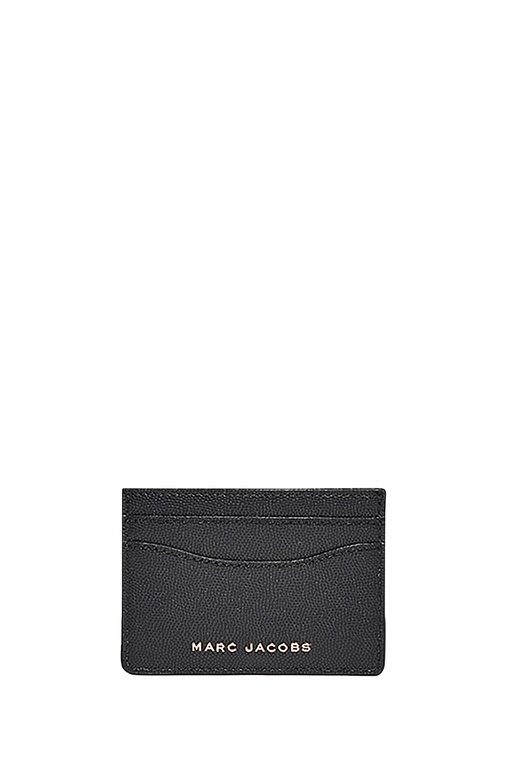Porte-cartes à logo en cuir - Black