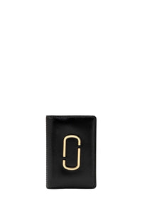 Leather card holder - Black & Chianti