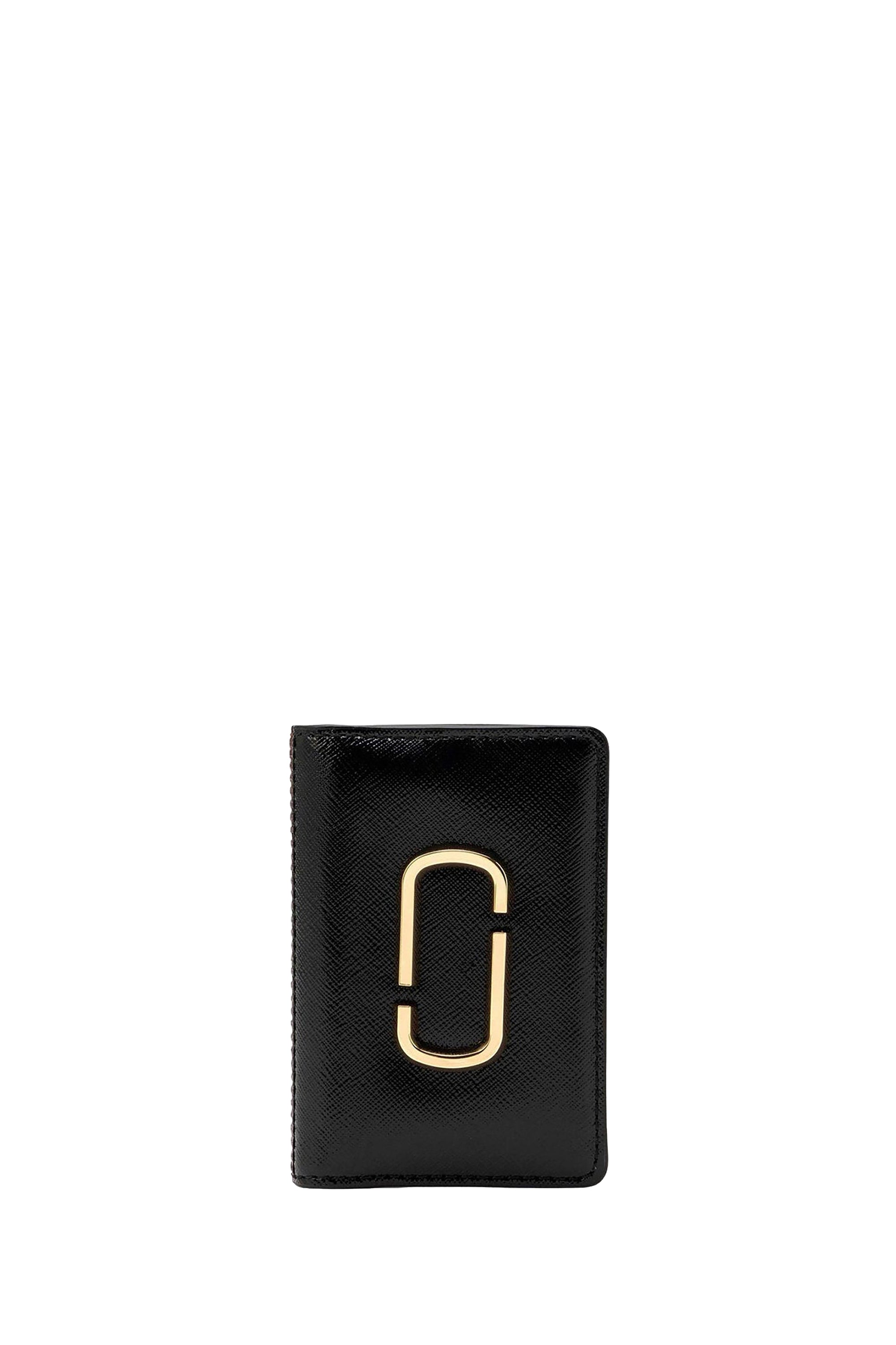 Leather card holder - Black & Chianti