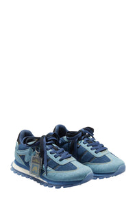 Sneakers basses The Jogger à lacets en denim - Bleu