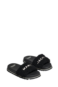 Mules Teddy à logo - Black