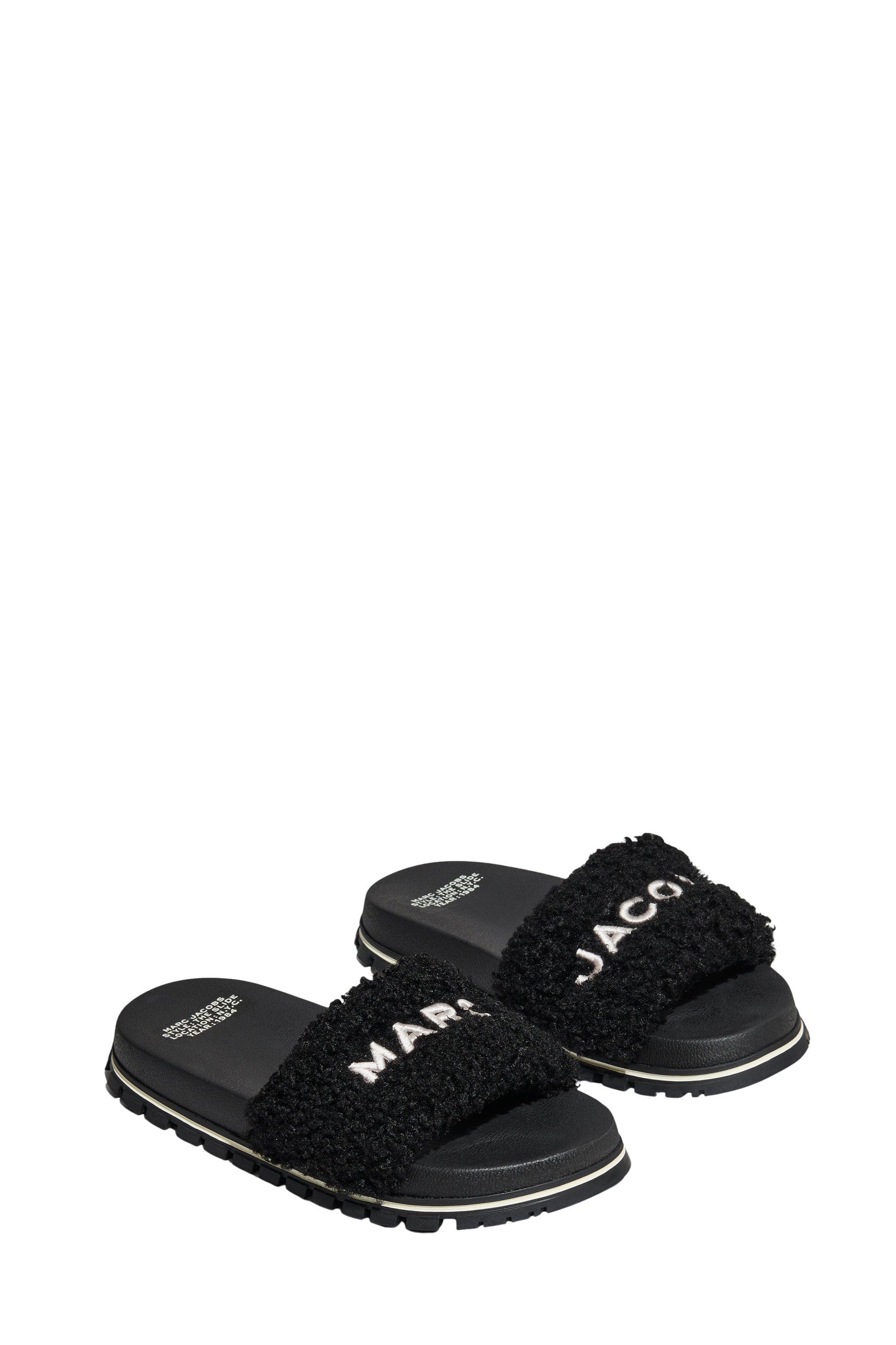 Mules Teddy à logo - Black