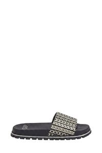 Monogram leather mules - Black & White