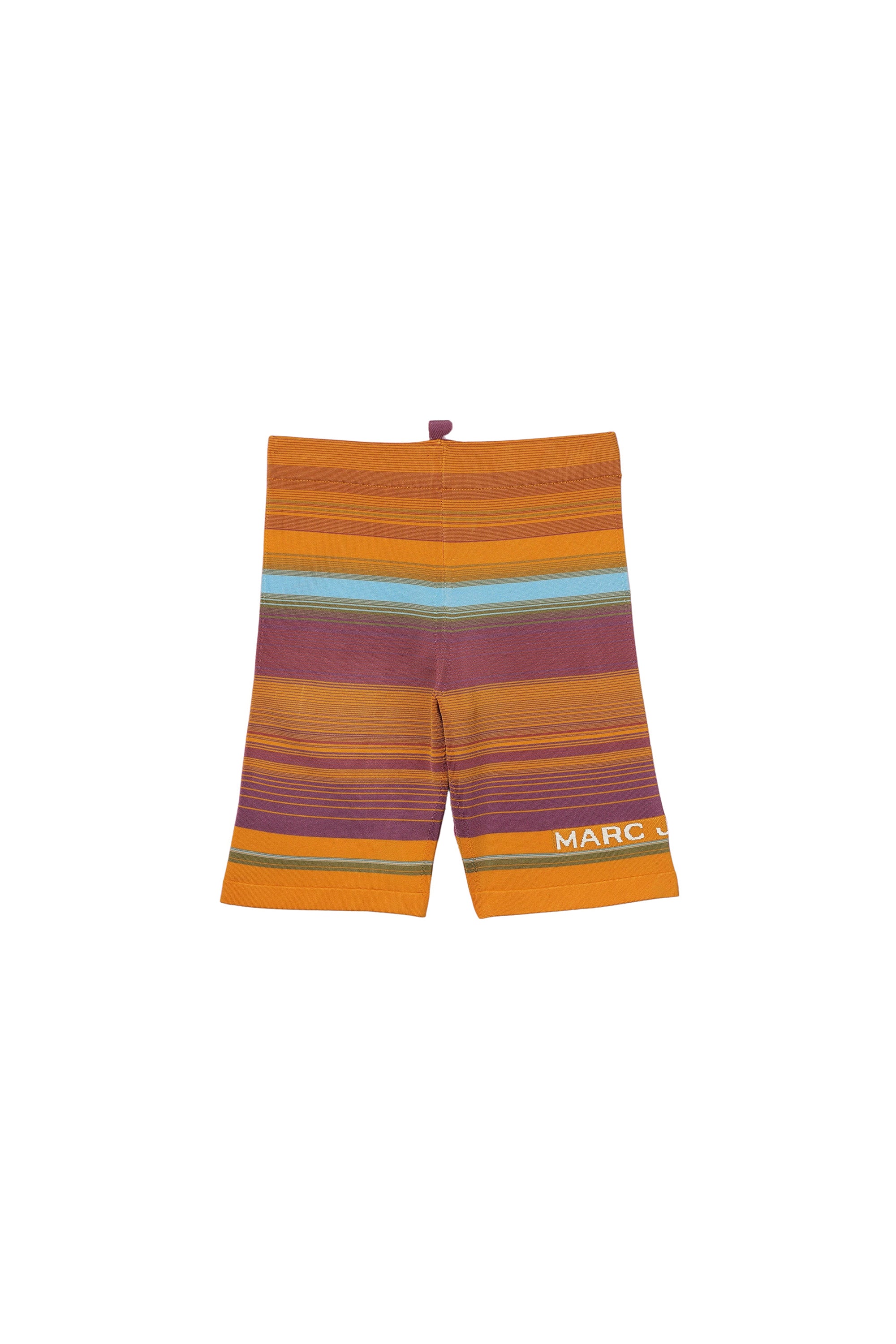 Short cycliste rayé avec logo - Purple Multicolor