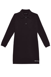 Robe polo courte boutonnée - Black