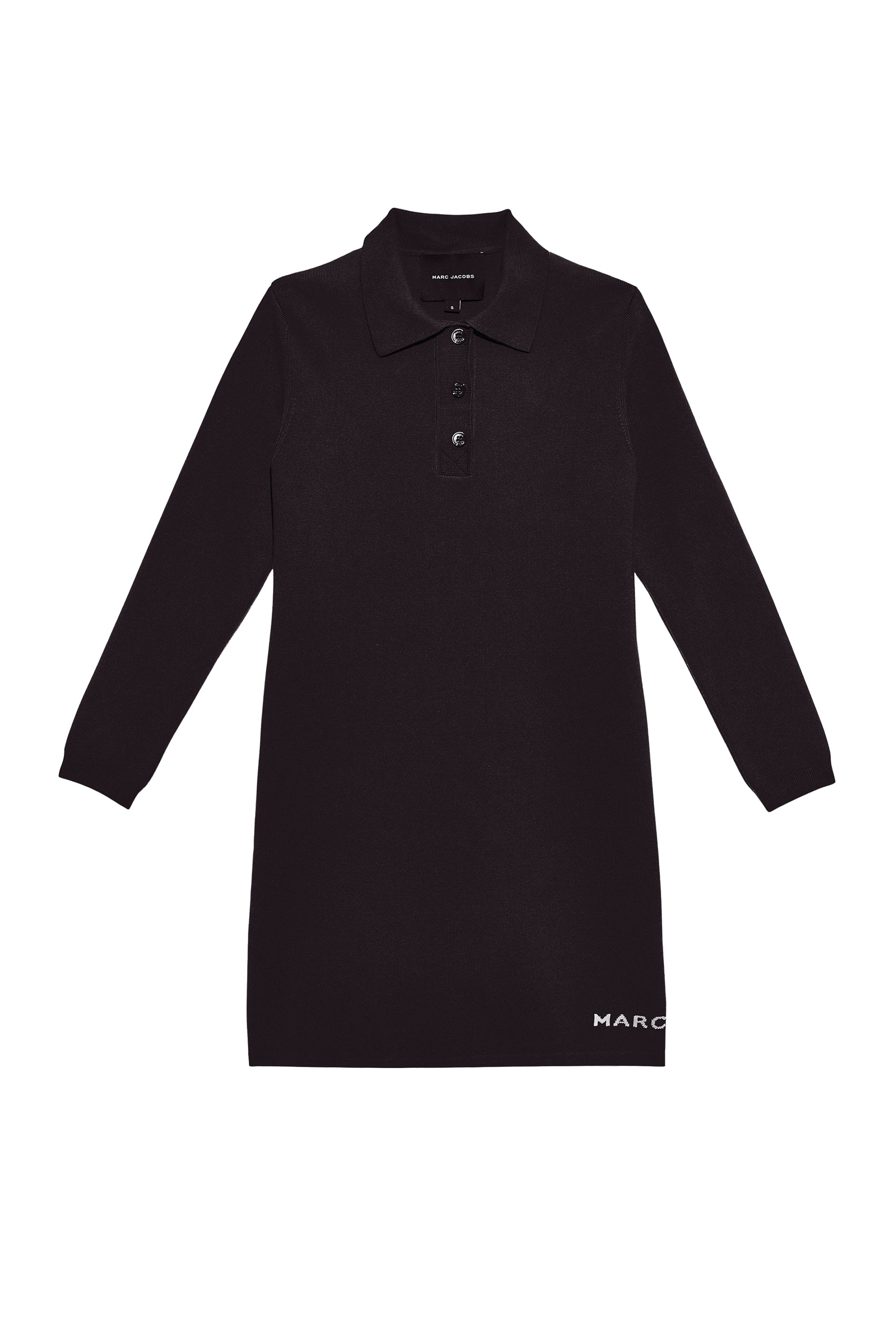Robe polo courte boutonnée - Black