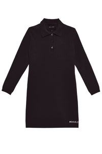 Robe polo courte boutonnée - Black