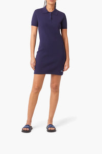 Short button-up polo dress - Cyclamen