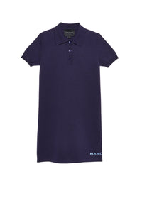 Robe polo courte boutonnée - Blue Navy