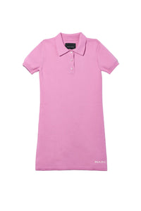 Short button-up polo dress - Cyclamen
