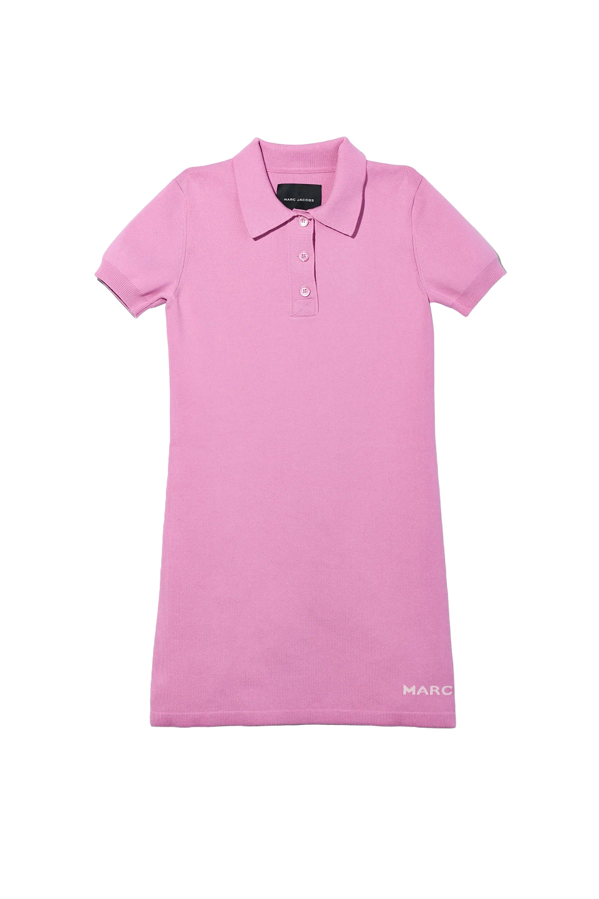 Short button-up polo dress - Cyclamen