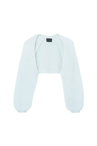 Long-sleeved wool cardigan - Blue