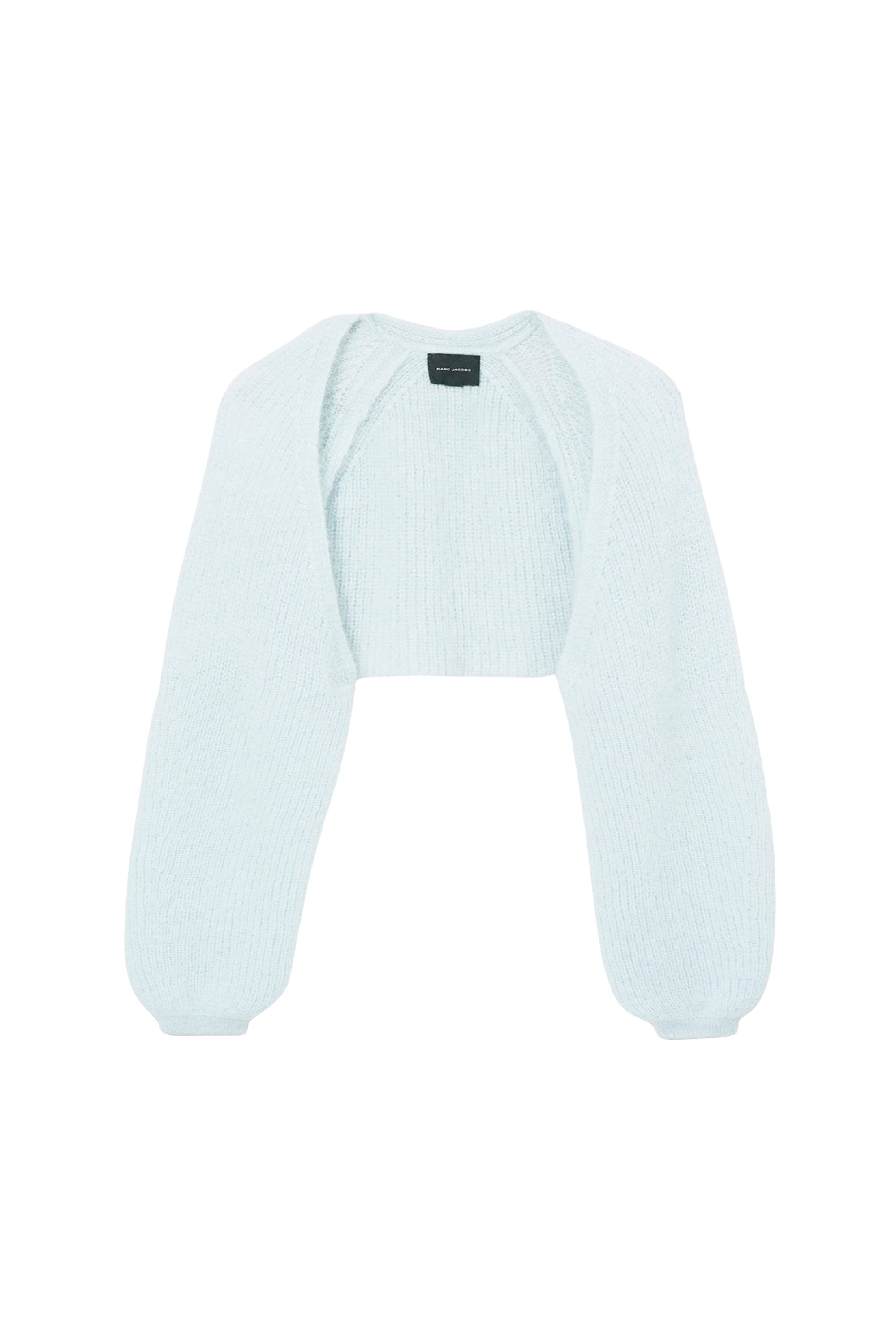 Long-sleeved wool cardigan - Blue