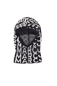 Cagoule Monogram en laine - Black & Ivory