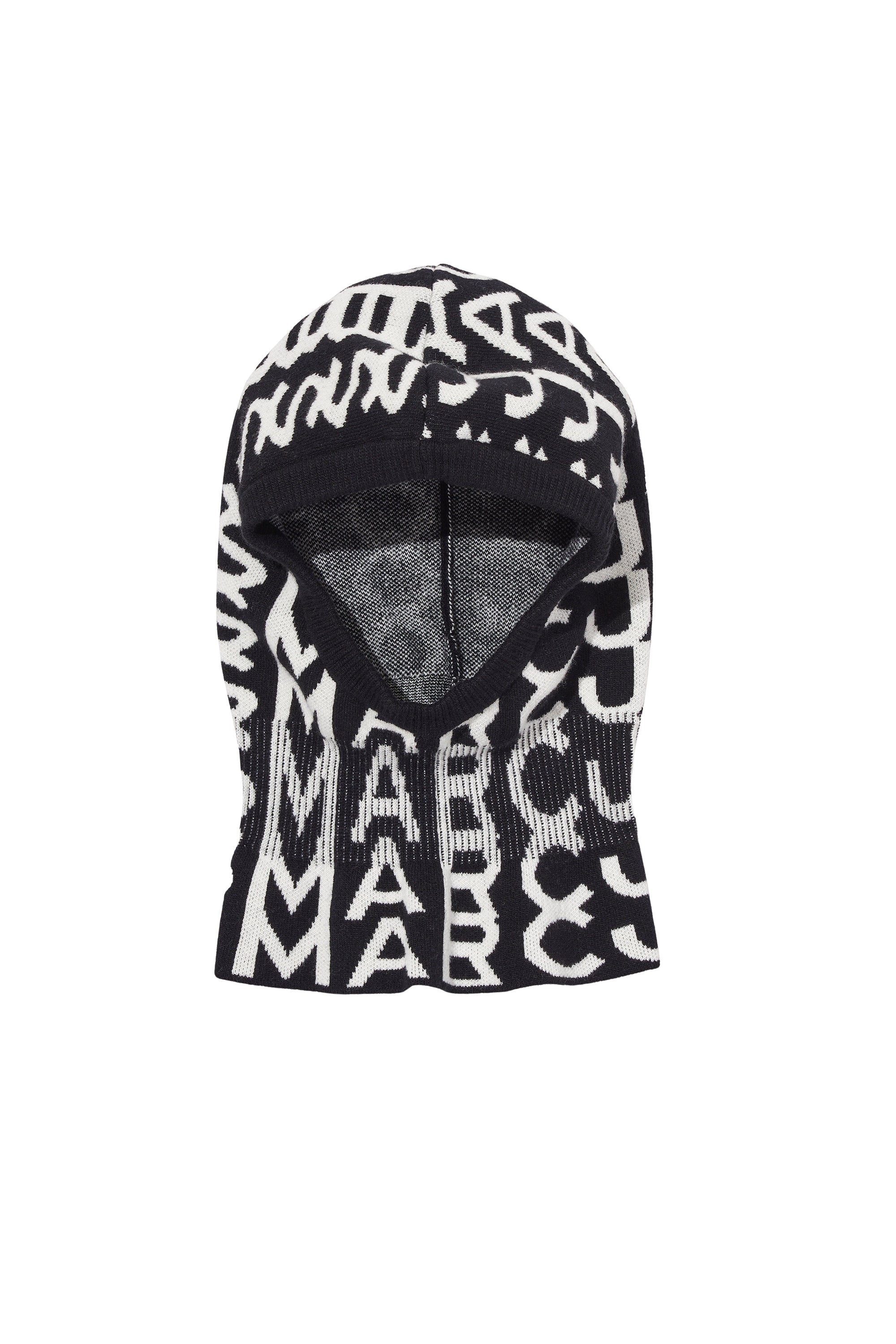 Cagoule Monogram en laine - Black & Ivory