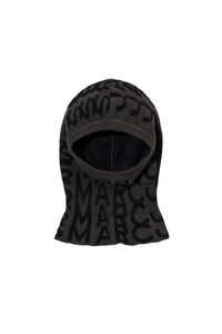 Cagoule Monogram en laine - Black & Charcoal