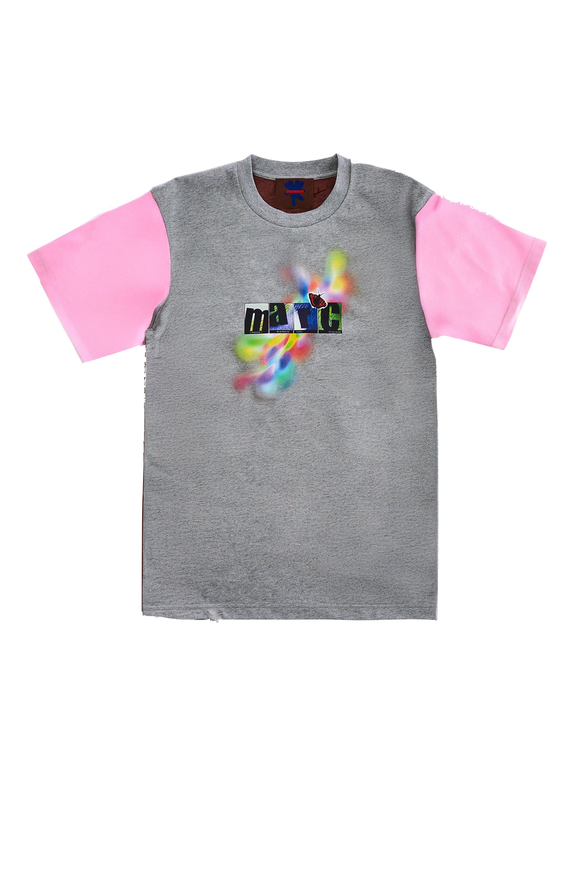 Two-tone printed T-shirt - Grey Melange Multicolor