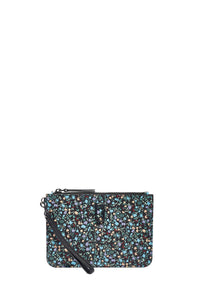 Pochette imprimée en cuir - Black Multicolor