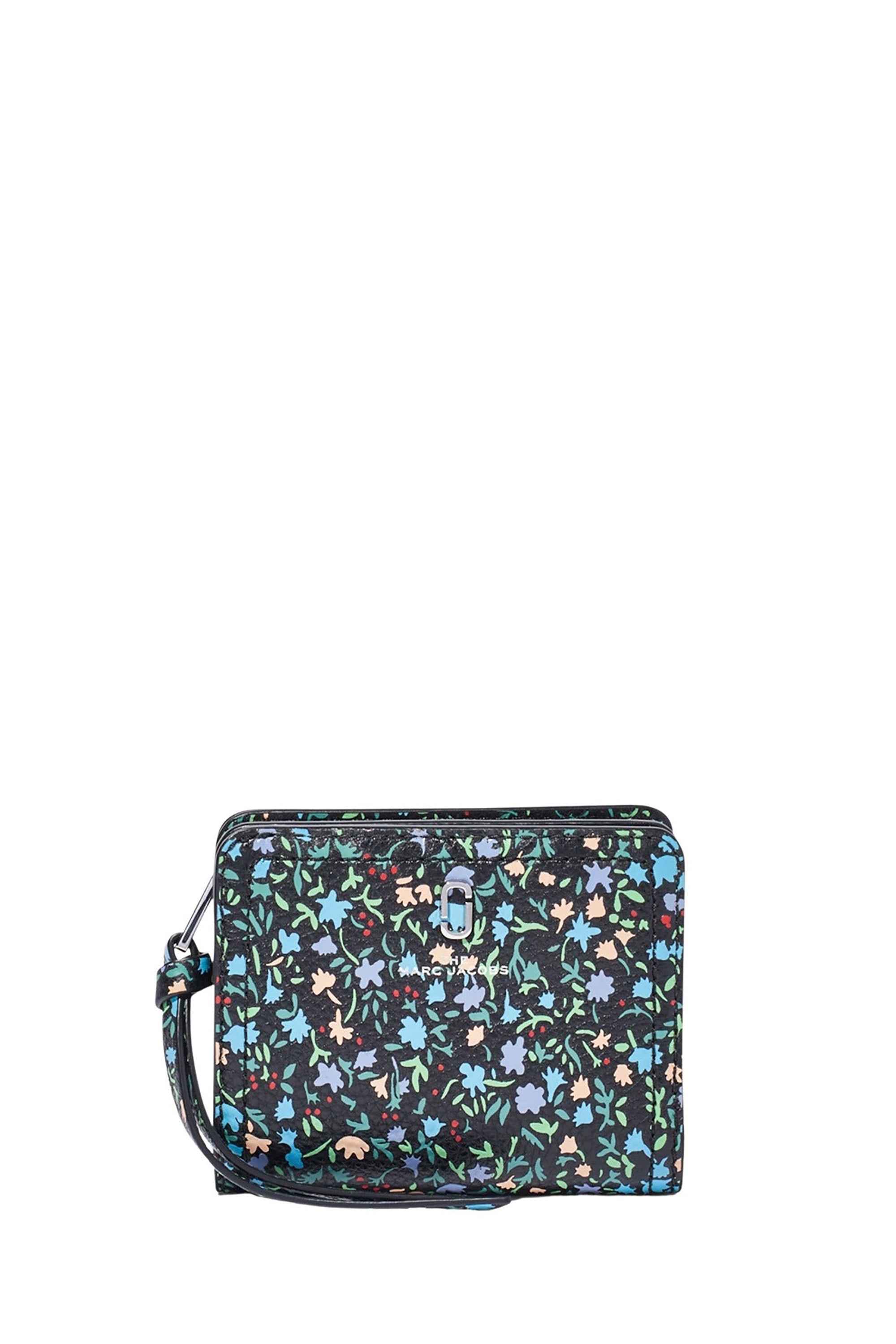 Mini portefeuille Compact en cuir - Black Multicolor
