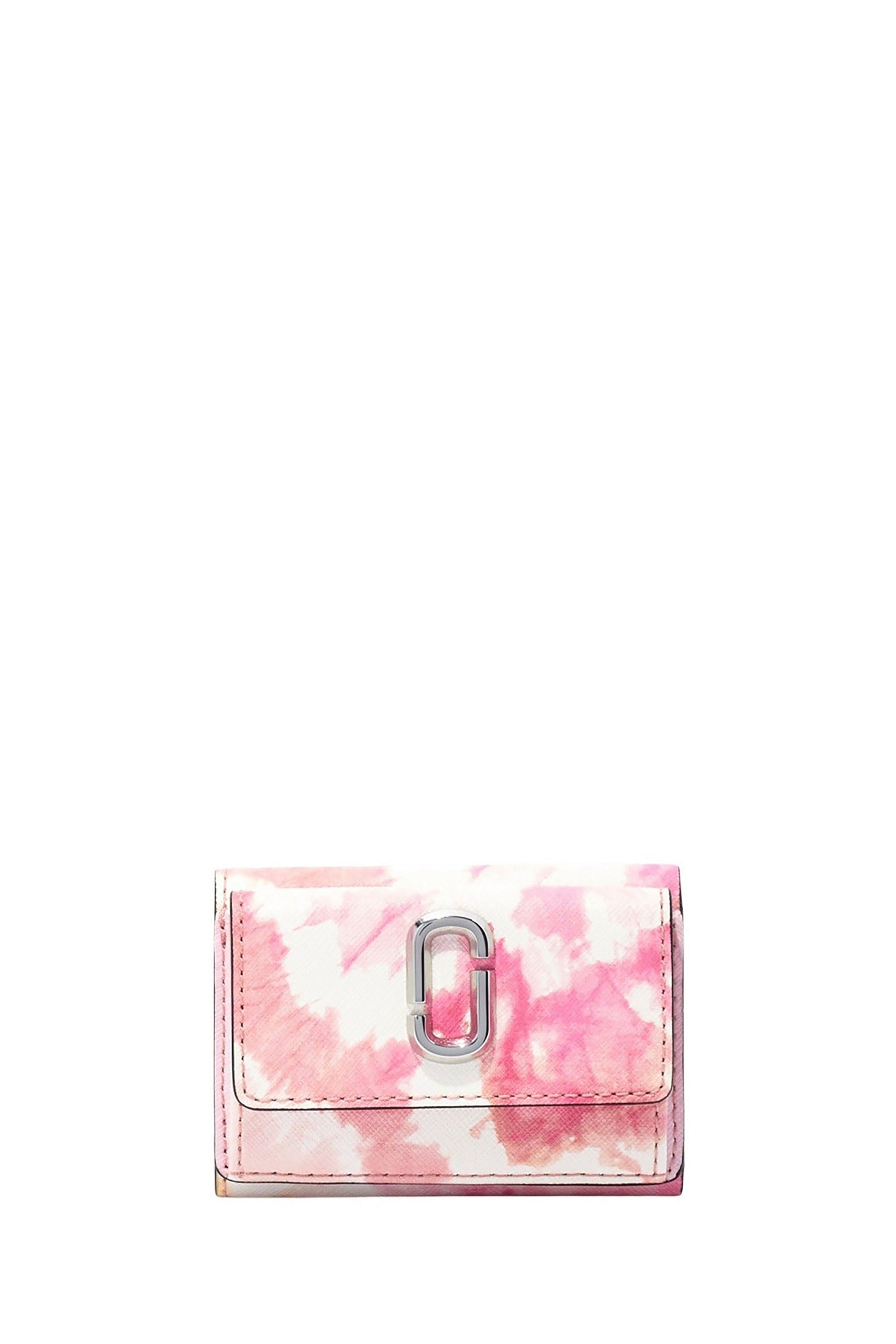 Portefeuille The Petit Trifold en cuir - Pink Multicolor