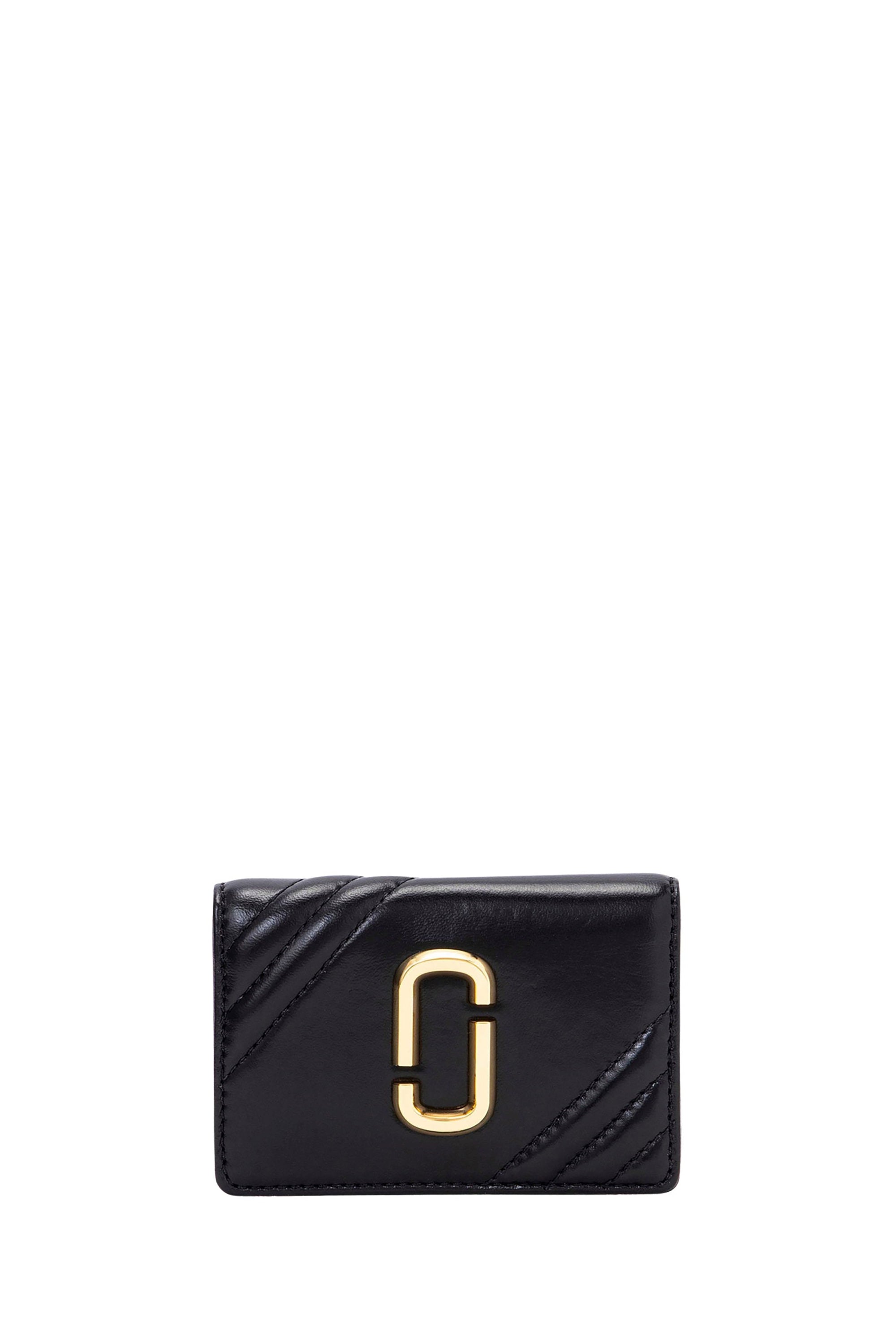 Portefeuille avec logo en cuir - Black