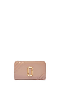 Portefeuille Compact en cuir - Dusty Beige