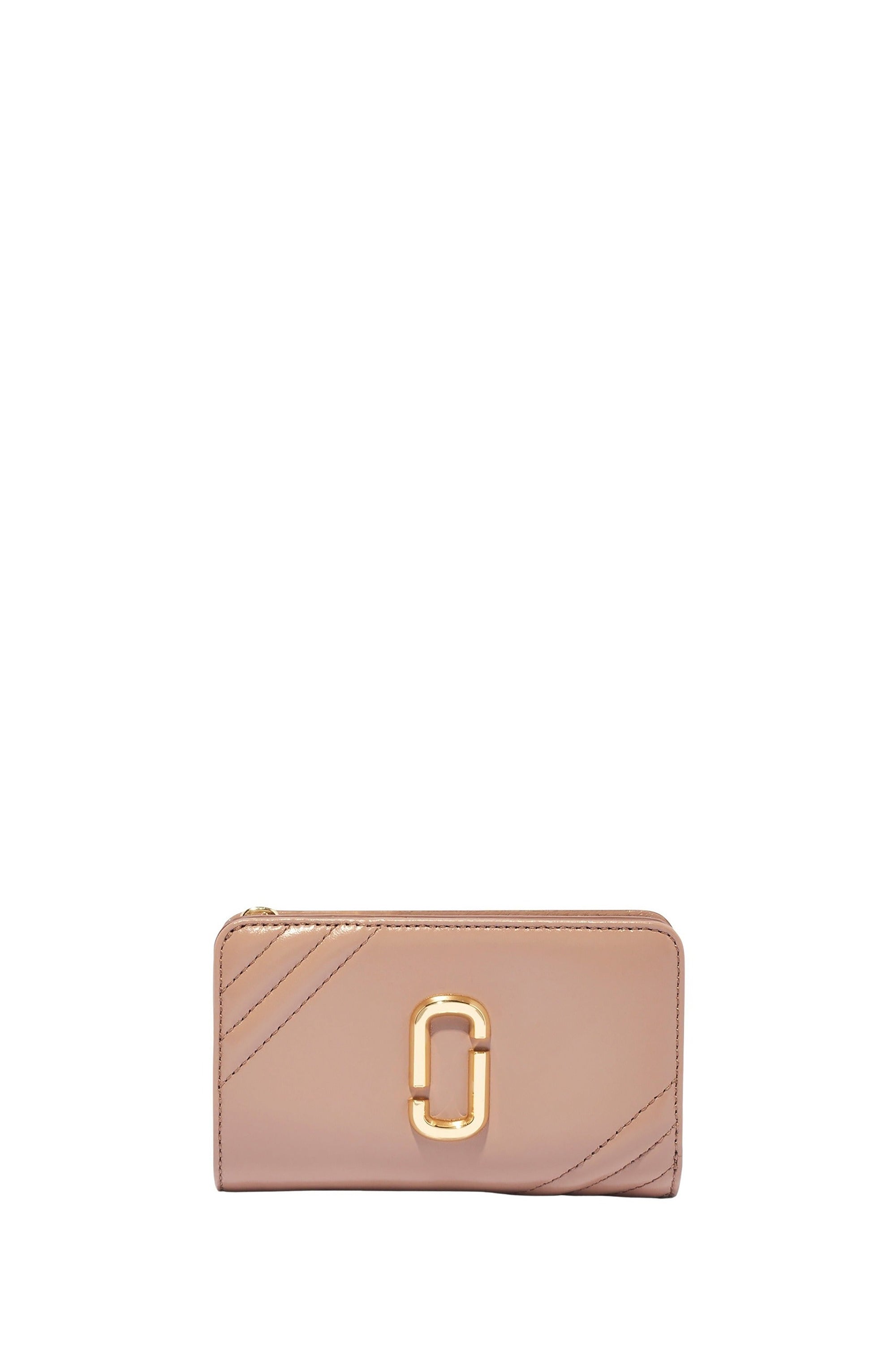 Portefeuille Compact en cuir - Dusty Beige