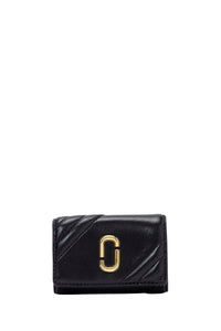 Portefeuille avec logo en cuir - Black