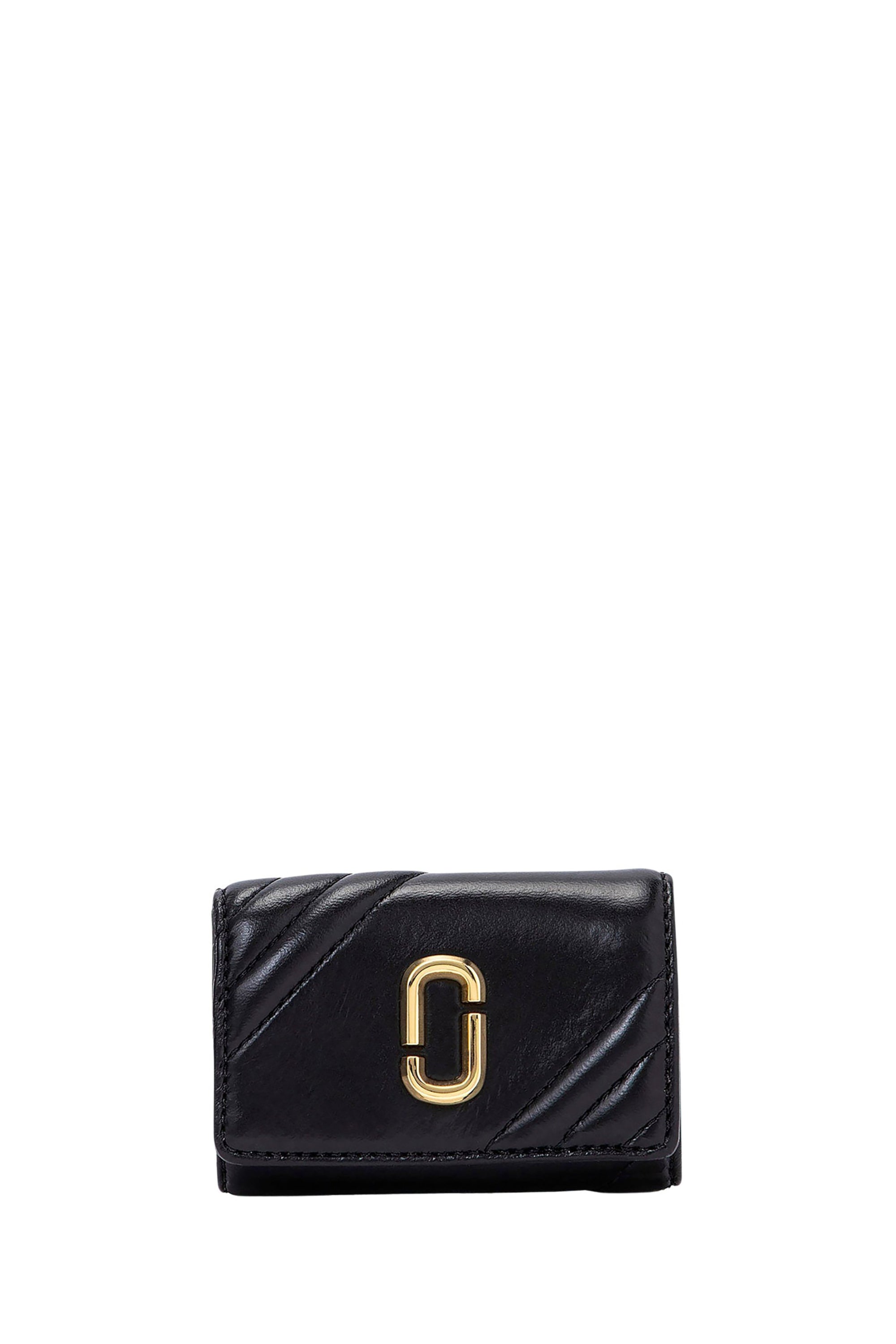 Portefeuille avec logo en cuir - Black