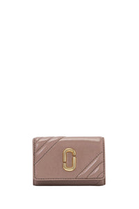 Portefeuille avec logo en cuir - Dusty Beige