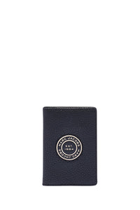 Porte-cartes avec logo en cuir - Black