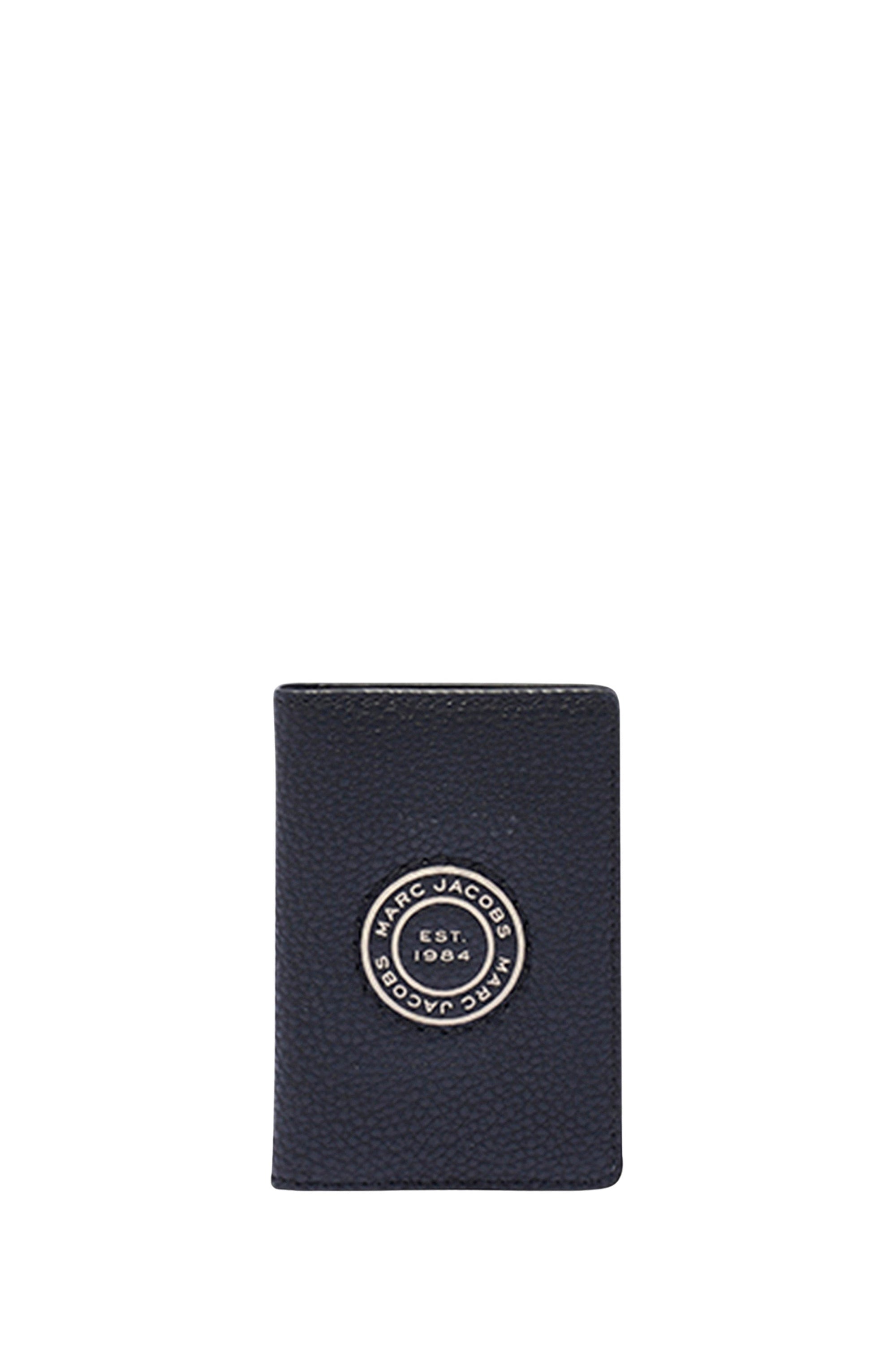 Porte-cartes avec logo en cuir - Black