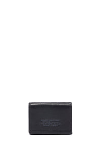 Portefeuille à trois volets en cuir - Black