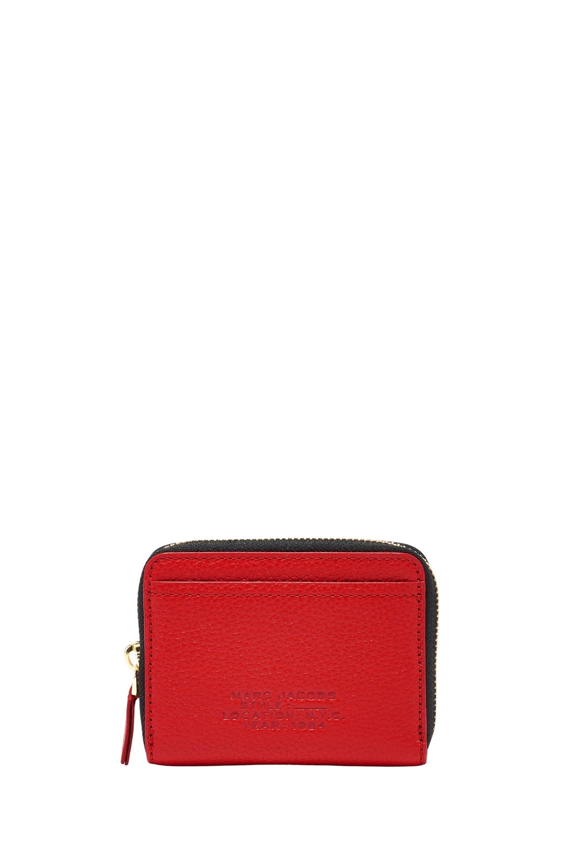 Portefeuille à logo en cuir - True Red