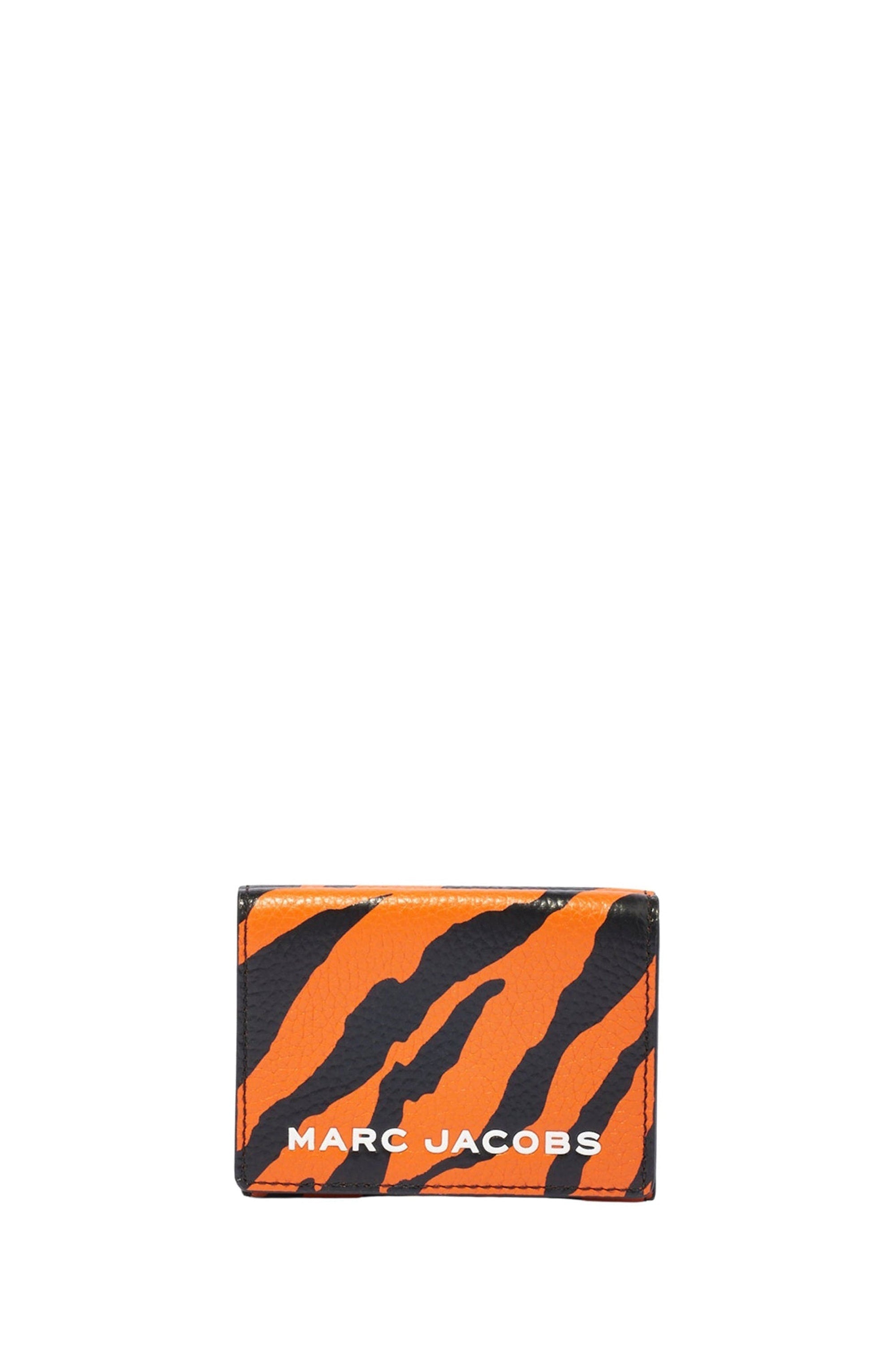 Portefeuille avec logo en cuir - Orange & Lilac