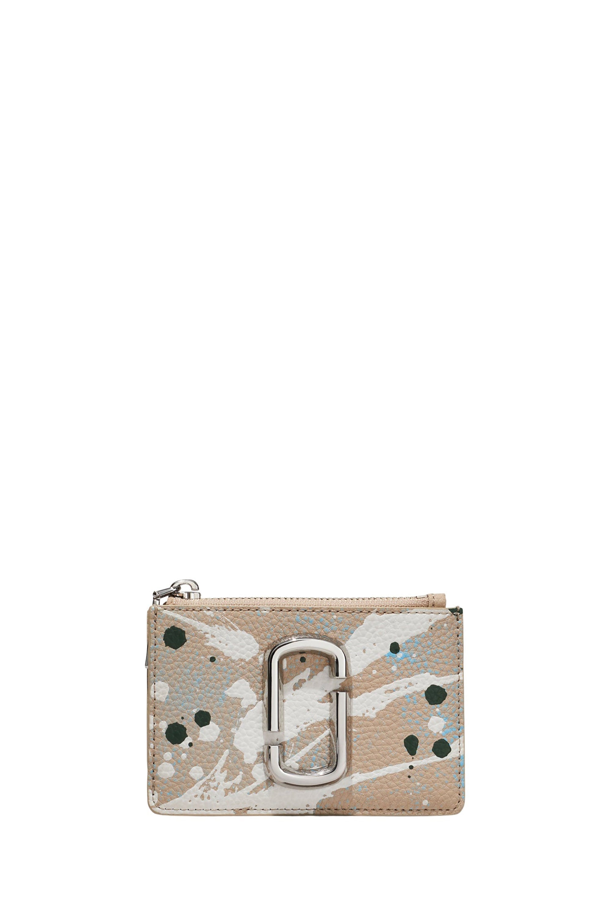 Portefeuille multi-compartiments zippé en cuir - Brown Rice