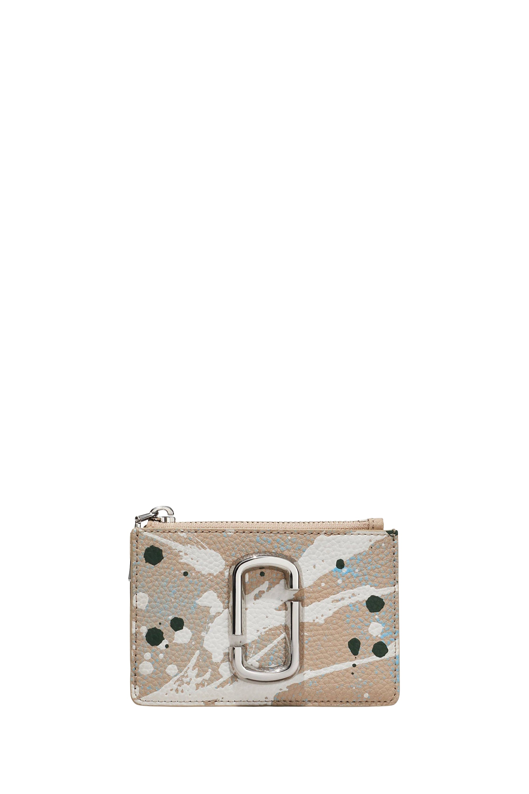 Portefeuille multi-compartiments zippé en cuir - Brown Rice