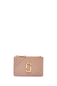 Portefeuille Compact en cuir - Dusty Beige