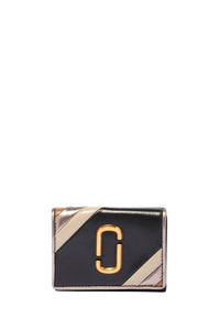 Portefeuille à volets en cuir - Black Multicolor