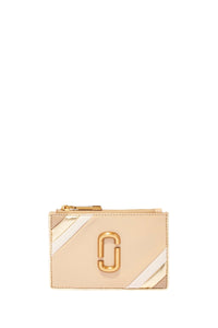 Leather wallet with multiple zipped compartments - Curds & Whey