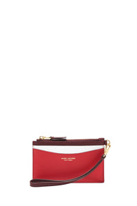 Portefeuille The Top Zip Wristlet en cuir - True Red Multicolor