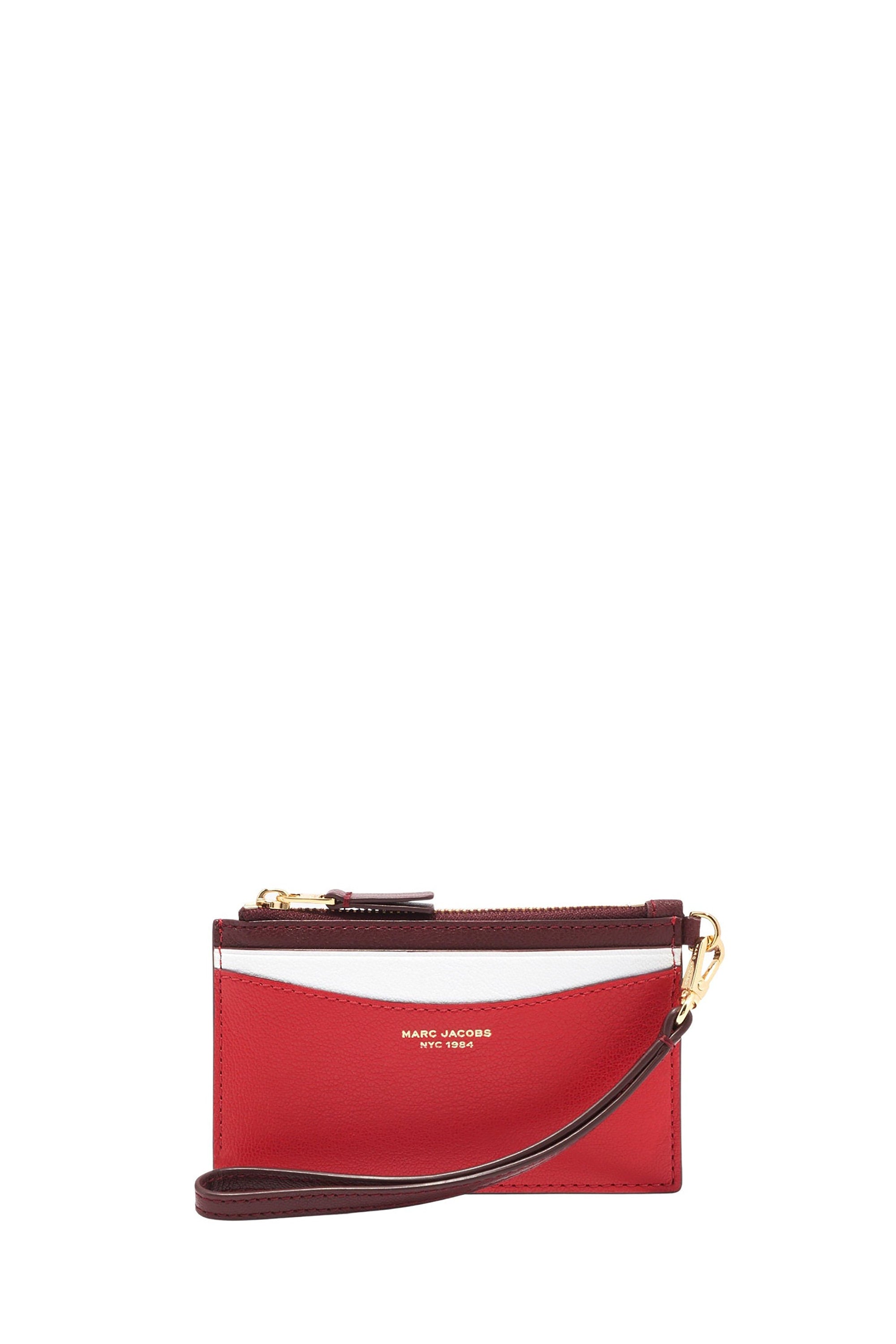 Portefeuille The Top Zip Wristlet en cuir - True Red Multicolor