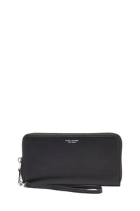 Portefeuille zippé en cuir - Black