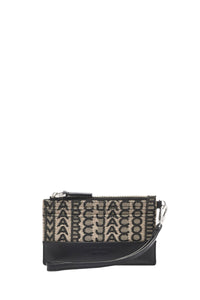 Portefeuille The Top Zip Wristlet Monogram - Beige Multicolor