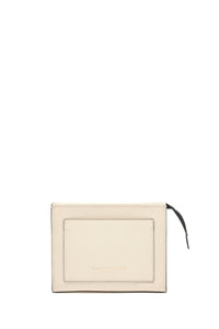 Pochette de cosmétique à logo en cuir - Marshmallow