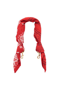 Fabric scarf shoulder strap - True Red