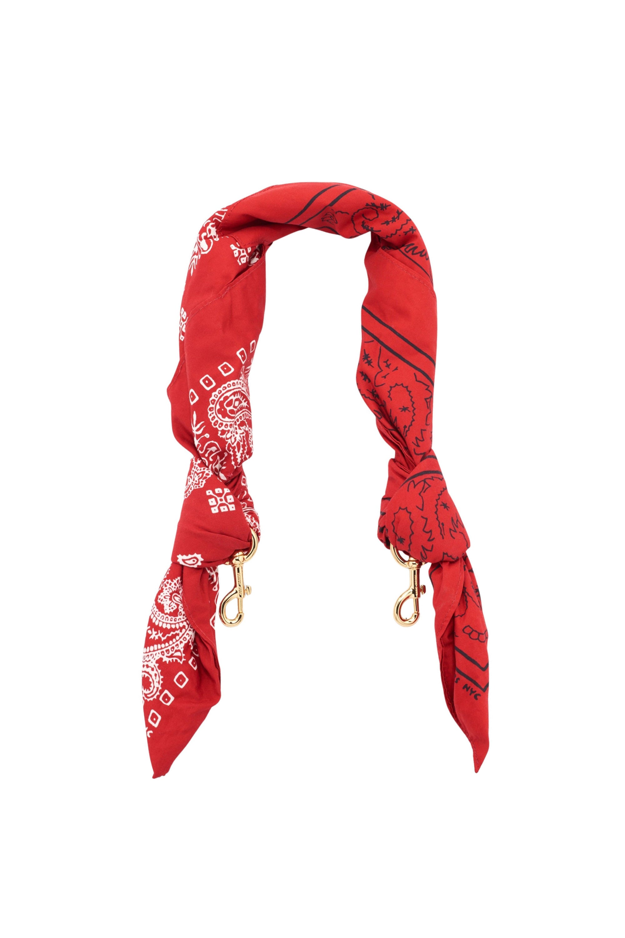 Fabric scarf shoulder strap - True Red
