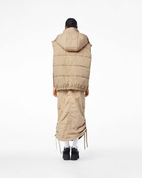 Doudoune sans manches oversize - Beige