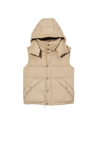 Doudoune sans manches oversize - Beige